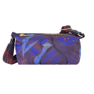 亞洲設計款 荷蘭 Oilily Sketchy Flower系列 小肩背包 藍色