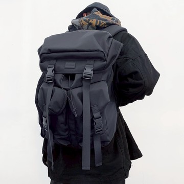 免運+開發票 日系原宿街頭潮流抽繩雙肩包男潮牌大容量旅行電腦背包女學生書包