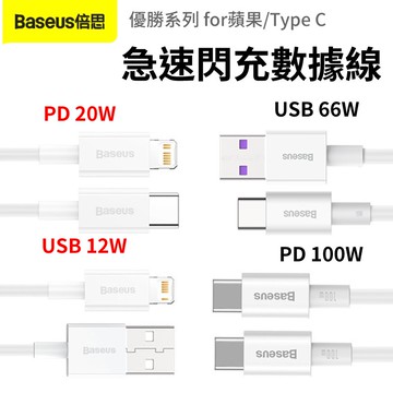 倍思Baseus 😀優勝系列 快充數據線 Type-C to type-C 100W 新款傳輸線 快速充電線 快充線