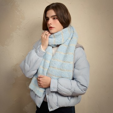 SO NICE 日系條紋羊毛圍巾