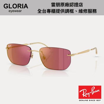 Ray Ban｜RB3768-001/D0 不規則金屬太陽眼鏡【葛洛麗雅眼鏡】