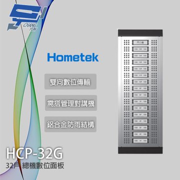 [昌運科技] Hometek HCP-32G 32戶總機面板 鋁合金防雨 需搭配管理對講機