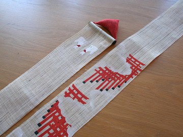 京都手繪細亞麻吊飾-千本鳥居