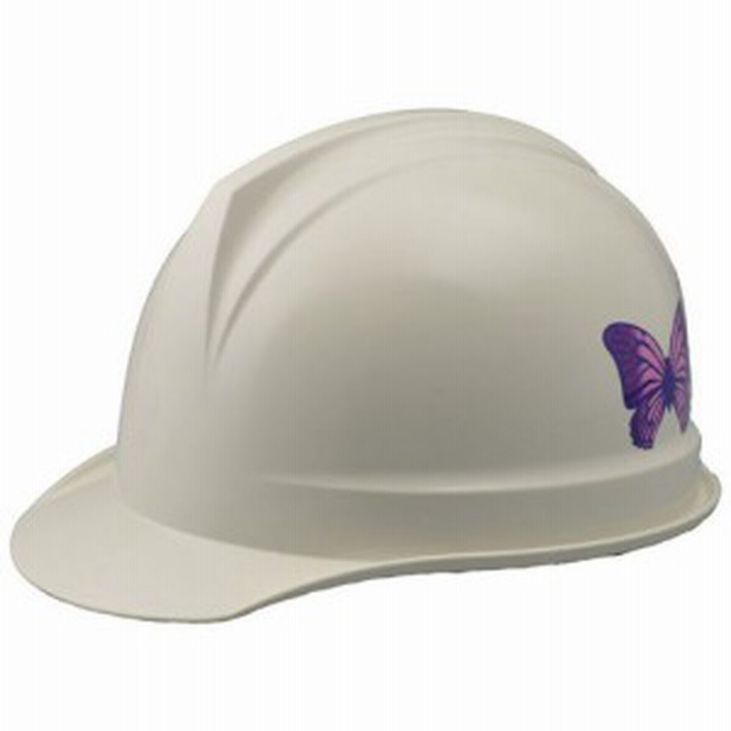 ミドリ安全 デザインヘルメット バタフライ ホワイト ステッカー加工済 おしゃれ 個性的 工事 現場 作業用 防災 通販 Lineポイント最大1 0 Get Lineショッピング