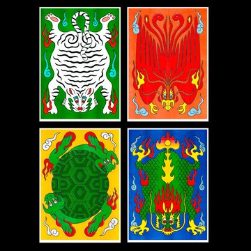 四聖獸組合 A3 Poster