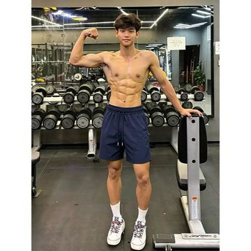 藏青色速干健身短褲男夏季薄款美式冰絲褲子戶外跑步運動四五分褲