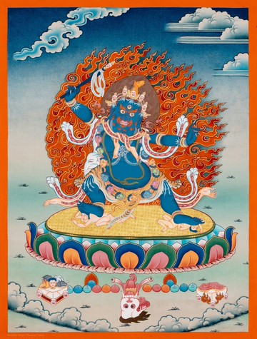 Mahakala 唐卡 象徵保護和權力 動態描繪 オリジナルステッカー