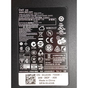 DELL戴爾原裝130W電源 Inspiron 游匣 G7 7500 7700 7588 7590 7790 筆記本充電器適配器