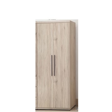 AS雅司-鞏冠橡木色雙吊衣櫥-76*58*197cm