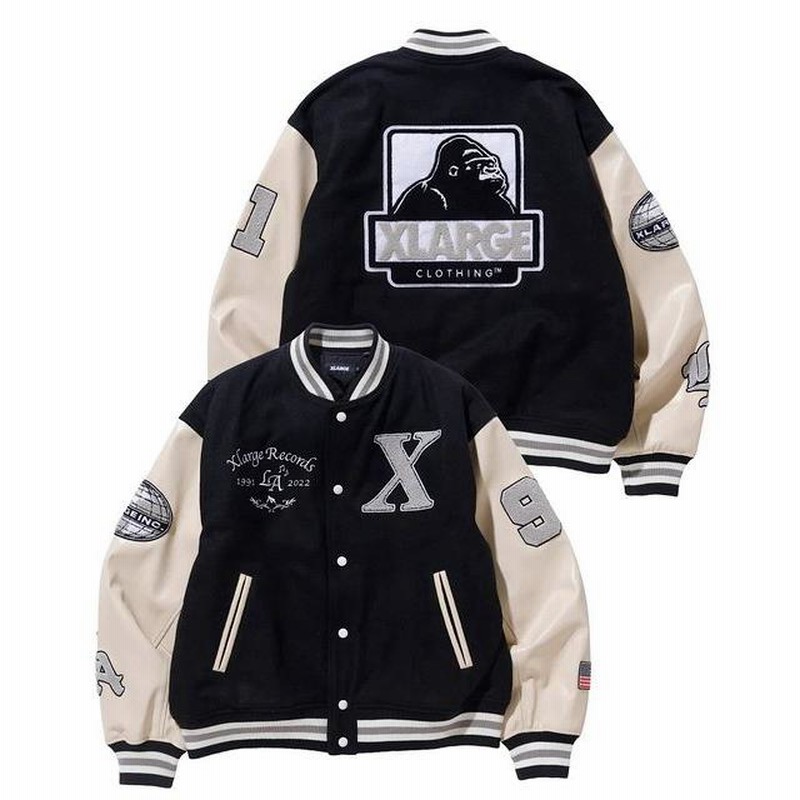 エクストララージ XLARGE OG LOGO VARSITY JACKET スタジャン オージー ジャケット アウター ワッペン 通勤 通学  シンプル 人気 メンズ ブランド ストリート | LINEショッピング