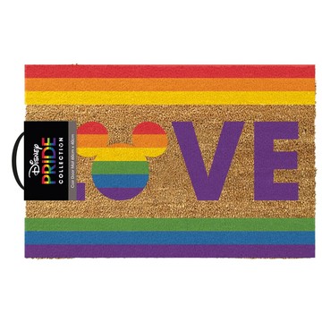 【迪士尼】彩虹米奇 LOVE 門墊/Disney