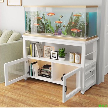 免運 開立發票 魚缸架 落地架 置物架   家用簡約魚缸柜魚缸架金屬客廳魚缸底柜水族箱定做小型魚缸底座柜0518