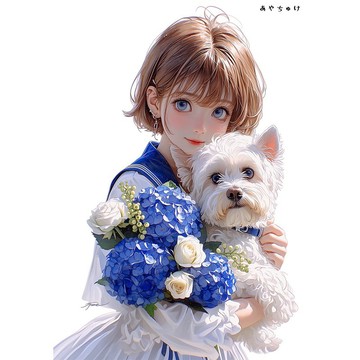 【4 月新品 3】07-120-0271 人物貼紙 春日女孩與動物
