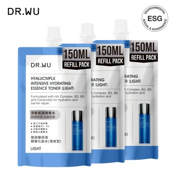 DR.WU 玻尿酸保濕精華化妝水(清爽型)補充包150ML 3入組