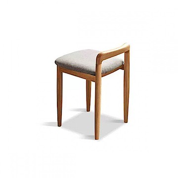 源氏木語柏林橡木原木色布面化妝椅 Y83D05 亞麻灰 (H014359485)