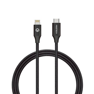 編織傳輸充電線 TYPE-C to Lightning 粉色