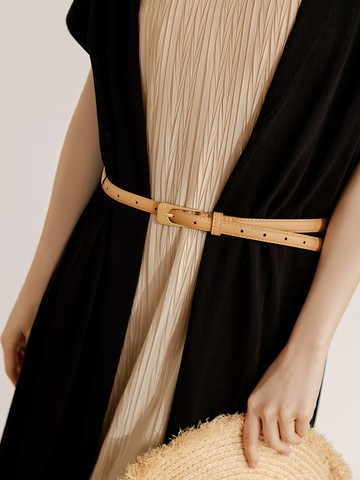 細膩皮革霧面金屬釦皮帶(一般/加長)