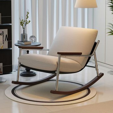 新款搖搖椅躺椅成人單人沙發椅客廳懶人沙發陽臺休閑復古搖椅[010209DD]