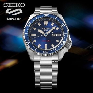 SEIKO精工 預 5 SPORTS機械錶42.5㎜藍面款 SK004(SRPL83K1/4R36-17K0B)