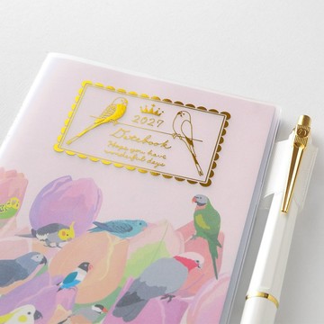 MIDORI 2027 Pocket Diary 手帳長形(月間)小鳥