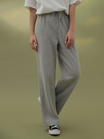 Relaxed Fit Cotton-Polyester Easy Pants [Maroon]