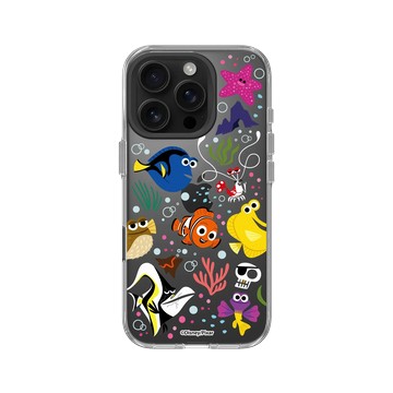 iPhone 16 Pro Clear Case（相機按鈕） 透明 - 迪士尼-皮克斯 PIXAR - 海底總動員 - 角色集合