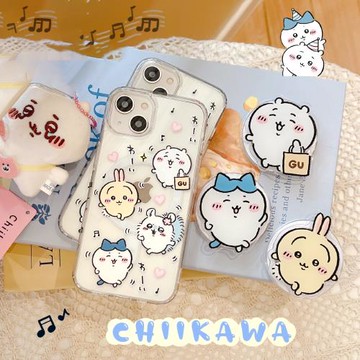 音符吉伊卡哇適用蘋果15手機殼磁吸支架iPhone14promax全包chiikawa13可愛12magsafe無線充電11Q萌硬殼保護套