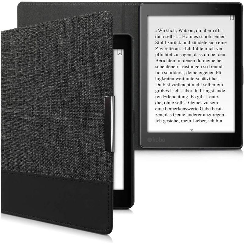 kwmobile 対応: Kobo Aura ONE ケース キャンバス 電子書籍カバー オートスリープ reader 保護ケース