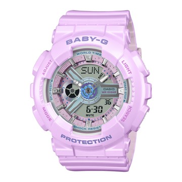 【CASIO 卡西歐】BABY-G Y3K 閃耀奪目  細膩優雅 雙顯錶款 BA-110MC-6A_43.4mm