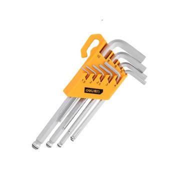 得力 Deli 卡簧加長球頭內六角扳手套裝9件組 /組 DL230909