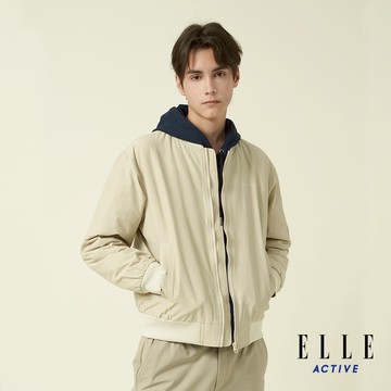【ELLE ACTIVE】 男款 保暖鋪棉夾克外套-卡其色 (EA24A2M6101-81)
