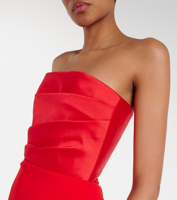 Solace London Afra satin-trimmed gown