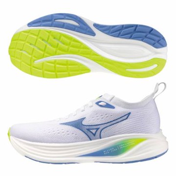 MIZUNO 美津濃 慢跑鞋 女鞋 運動鞋 緩震 2E楦 ZEN 白藍黃 J1GD268621