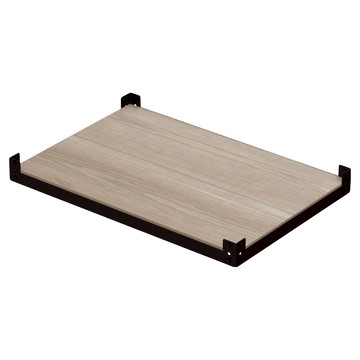 KI WISH 居家生活 單層角鋼MDF層板 雙片貼皮  黑色  1片