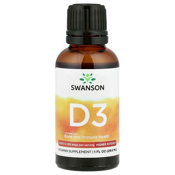 Swanson, 維生素 D3，優效，1 液量盎司（29.6 毫升）