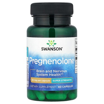 Swanson Vitamins, 孕烯醇酮，特強型，50 毫克，60 粒膠囊