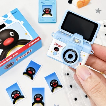 七夕送禮🎀【預購】正版授權 PINGU 翻轉屏 可自拍 迷你CCD相機 生日快樂 生日禮物 情人節禮物