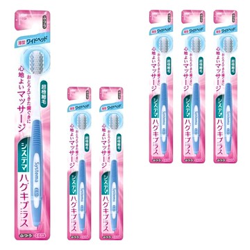 LION 獅王 Systema 細潔 高密細毛寬版標準型牙刷 普通刷毛  1入  6支