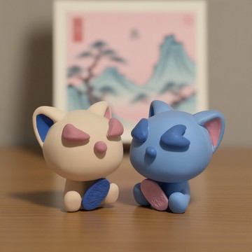 【えんぎ猫】祈願擺件0907-0913