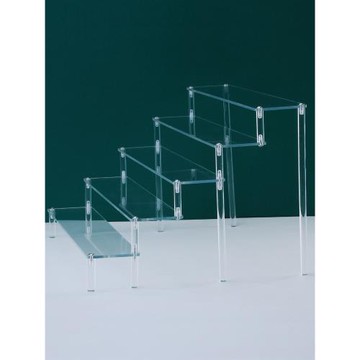 亞克力展示架泡泡瑪特陳列架Labubu手辦盲盒多層階梯式模型收納架