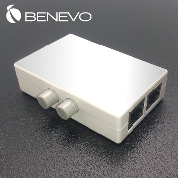 BENEVO實用型 2埠RJ45網路切換器