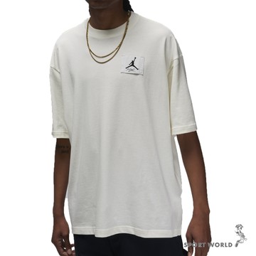 【下殺】Nike 短袖上衣 男裝 Jordan 寬鬆 純棉 帆白【運動世界】DZ7314-133