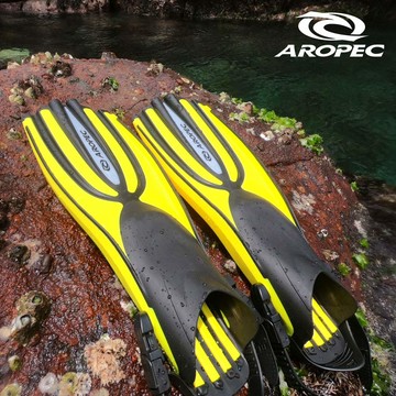 AROPEC Alacrity 調整式潛水蛙鞋 F-GY07-YL / 黑黃