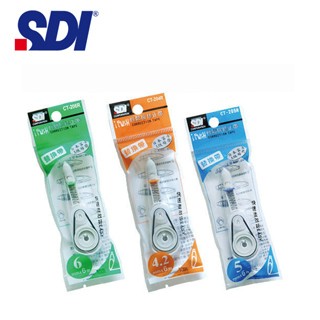 SDI 按壓式修正內帶-替換帶10入 (6mm6M) CT-206R/綠色