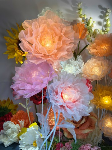 免運 開發票 3朵成品發貨全真絲歐根紗的芍藥巨型花快速出貨