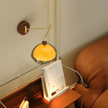 免運 開立發票 壁燈 墻燈 燈具 法式復古壁燈中古風搖臂臥室床頭燈新款個性創意裝飾客廳背景墻燈