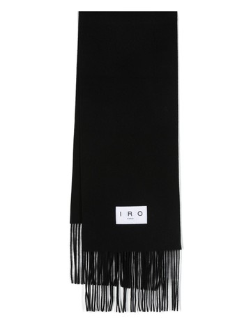 IRO - fringed-edge wool scarf - women - Virgin Wool - One Size - Black