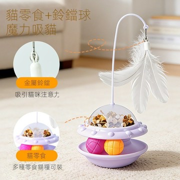 寵物貓逗貓棒長桿羽毛貓咪玩具漏食器跨境小貓自嗨解悶不倒翁玩具小魏媽咪