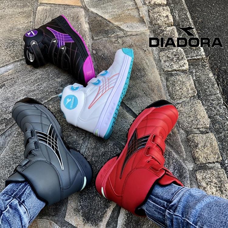 限定】ディアドラ DIADORA 安全靴 セーフティシューズ アルバトロス2 ハイカットマジックタイプ AT14/AT32/AT82/AT242  作業靴 LINEショッピング