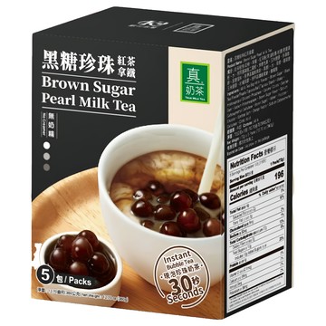 歐可茶葉 黑糖珍珠紅茶拿鐵 慢火炒焙黑糖香 紐西蘭奶粉 Q彈珍珠 三合一沖泡包  72g  5包  1盒